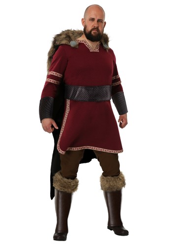 Men burgundy viking costume - men's,