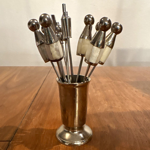 Set metal silver tone - of,