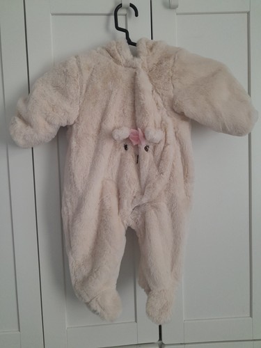 Baby girls cream fluffy bunny - baby,