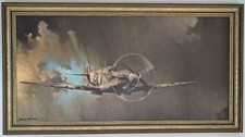 Spitfire very dramatic Canvas Painting Print VERY LARGE - 111cm wide x 60cm high