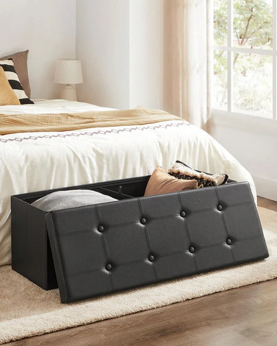 Folding storage ottoman bench - folding,