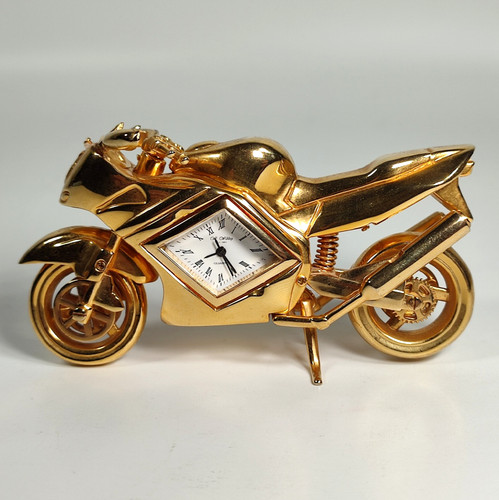 Widdop brass motorcycle clock - widdop,