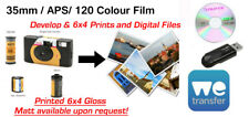 COLOUR FILM Develop & 6"x 4" Prints PLUS WeTransfer / CD / USB – 35mm / 120 /APS