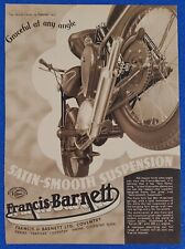 1953 FRANCIS-BARNETT FALCON 58 MOTORCYCLE PRINT AD FROM "THE MOTOR CYCLE"