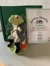 BESWICK FROG FLY FISHING  SPORTING CHARACTERS  MODEL SC1 LTD ED PERFECT BOXED