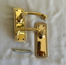Brass Croft Edwardian Door Handles Pair