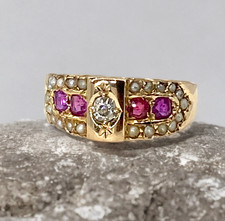 Victorian Diamond Ruby Ring