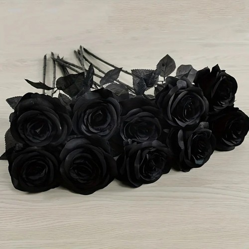 Artificial black roses - artificial,