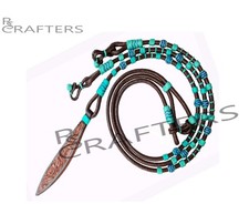 Brown Rope Turquoise Knots Raw