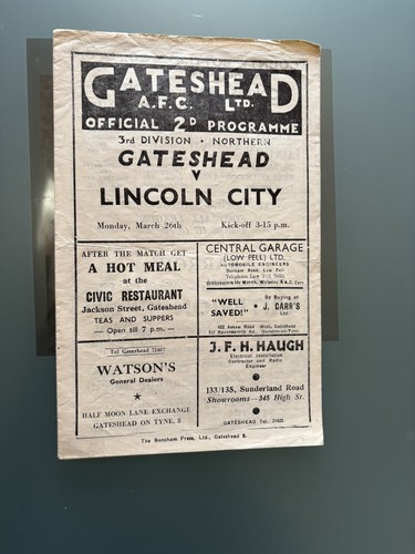 Gateshead lincoln city - gateshead,