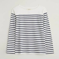 Seasalt Sailor Shirt Falmouth Breton Chalk Maritime