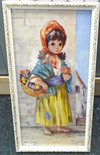 FRAMED PRINT " Flower Seller "