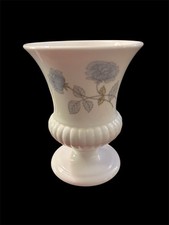 Wedgwood Bone China white bone china small posy urn. Ice Rose.