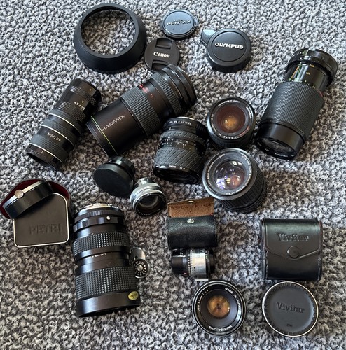 Camera lens job lot - camera, consisting