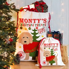 Labradoodle Christmas Sack Personalised Dog Santa Bag Xmas Puppy Stocking CDS54Z