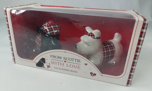 Scottie dogs ceramic - ceramic, salt