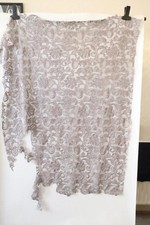 Grey guipure lace, good size piece with section cut out