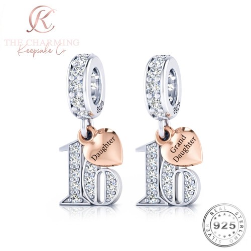 16th birthday charm silver - birthday,