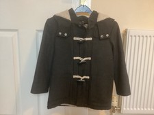 Boy's Monsoon grey duffle coat age 7-8 in good condition