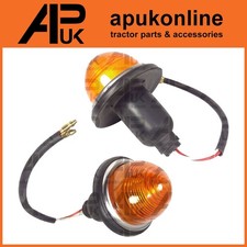 2x Amber Dome Indicator Light