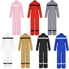 Kids Boys Jumpsuit Overalls Coverall Casual Bodysuit Dance Turn-Down Collar