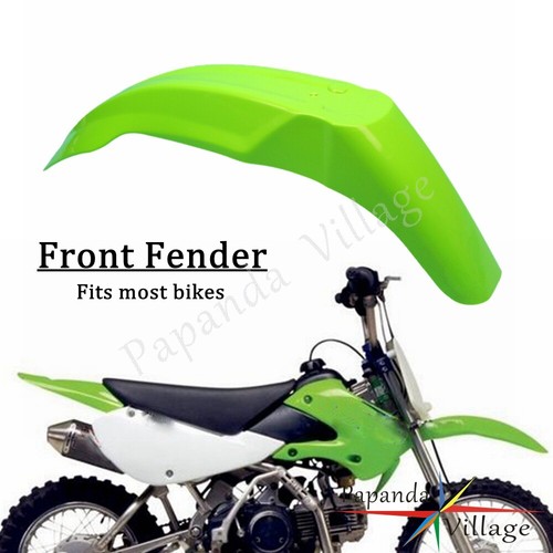 Motocross green front fender - front,