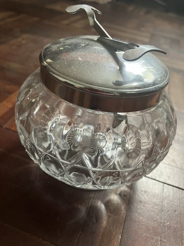 Glass sugar cube bowl - , and