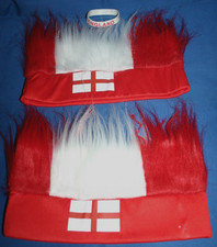 ENGLAND FOOTBALL HAT SUPPORTER UNISEX ST GEORGE'S RED WHITE X 2off + WRIST BAND