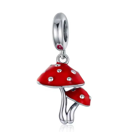 Toad stool pair red charm - toad,