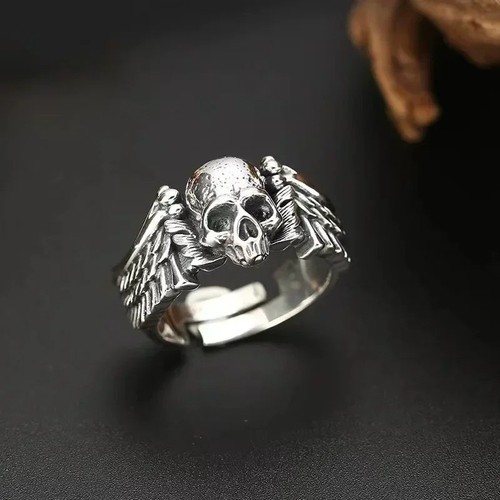 Retro gothic skull wing - gothic,