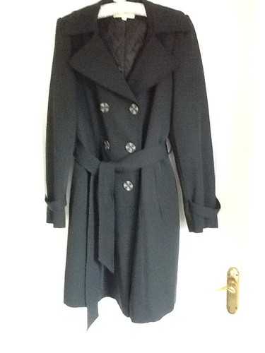 Stunning black mac coat - black, by