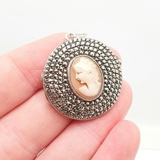Antique Solid Silver Cameo