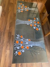 vintage marble tiled coffee 1960s flower patterned