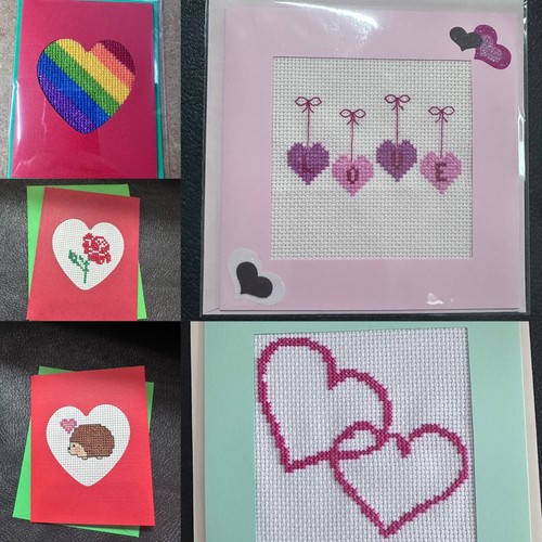 Handmade cross stitch card - handmade,