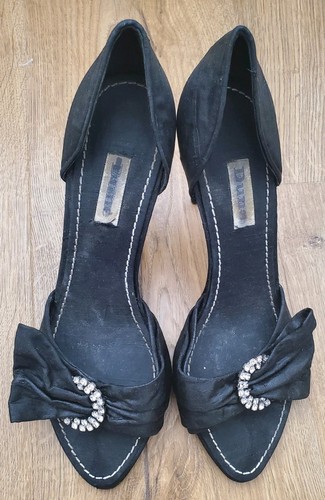 Black diamante buckle - , open