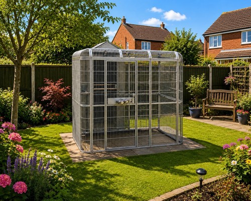 Large outdoor parrot aviary - outdoor,