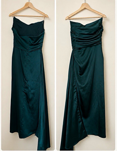 Pia michi green ruched satin - michi,