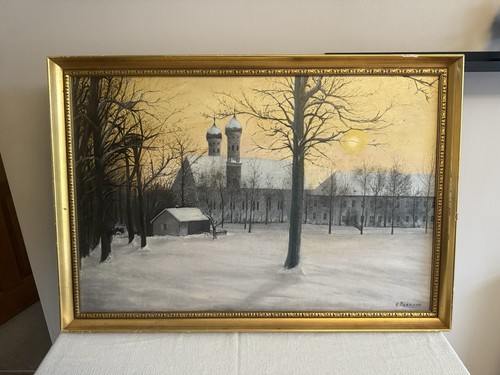 Painting winter scene - winter,