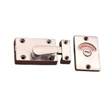 Indicator Bolt  Bathroom Engaged Vacant WC Privacy Toilet Door Lock Satin Nickel