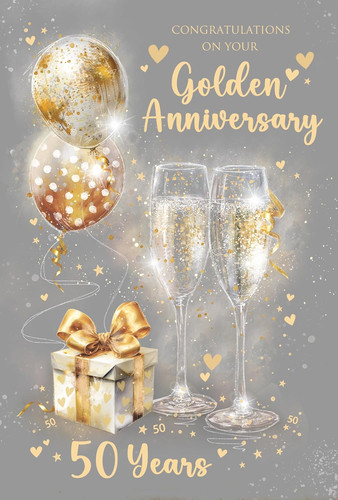 Card for golden anniversary - |,