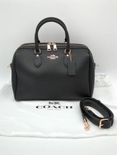 CY699 Coach Black Rowan Large Satchel Bag Signature Canvas Outlet Products NWT