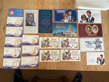 King Charles and Diana 1981 Royal Wedding 21 stamps Booklets  collection A24198