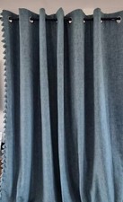 Next Single Door Green Tassel Edge Eyelet Blackout Curtain  228x229cms(90x90")