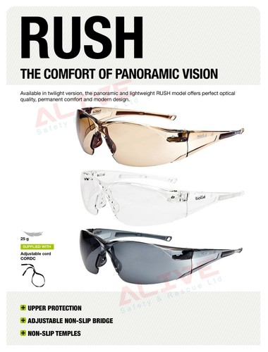 Bolle rush safety glasses - bolle,