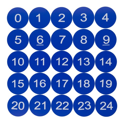 Plastic numbered discs - numbered,