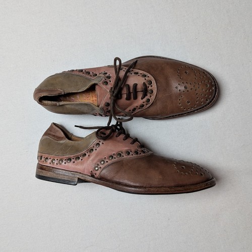 Vintage italian leather - leather, brogue