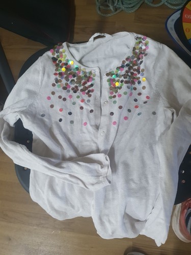 Sequin cardigan cream - h&m,