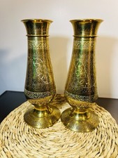 a pair of vintage Indian brass