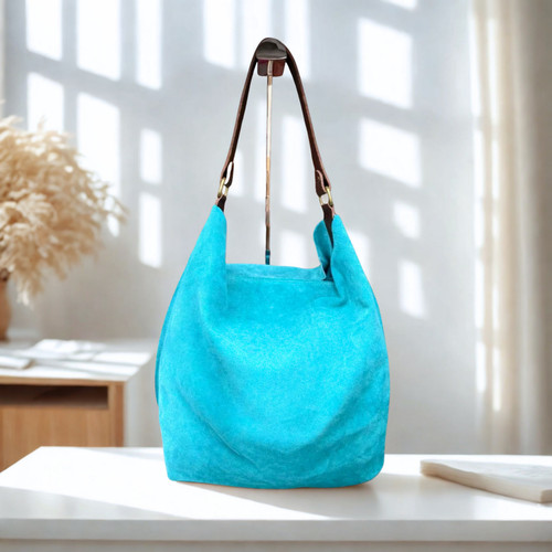 Real suede bucket - suede, shoulder