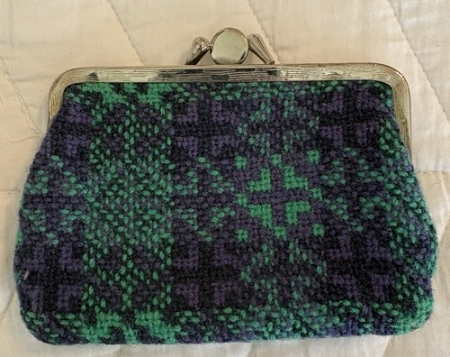 Welsh wool tapestry coin purse - welsh,